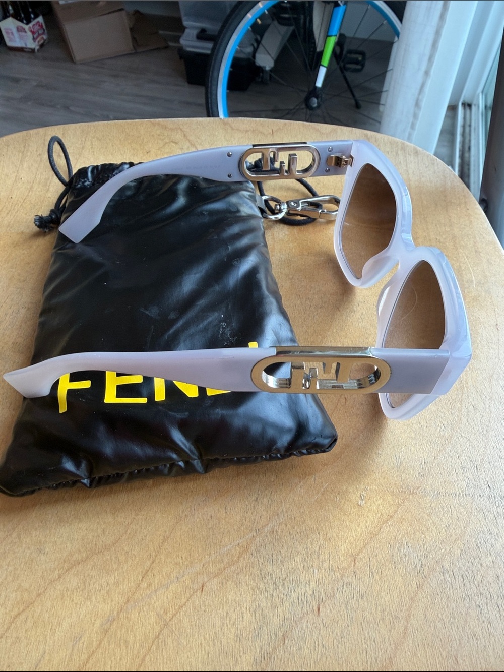 Fendi Lavender Acetate Square-Style Sunglasses - Picture 5 of 9